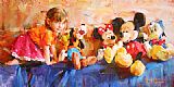 Garmash Canvas Paintings - PARTY OF FIVE